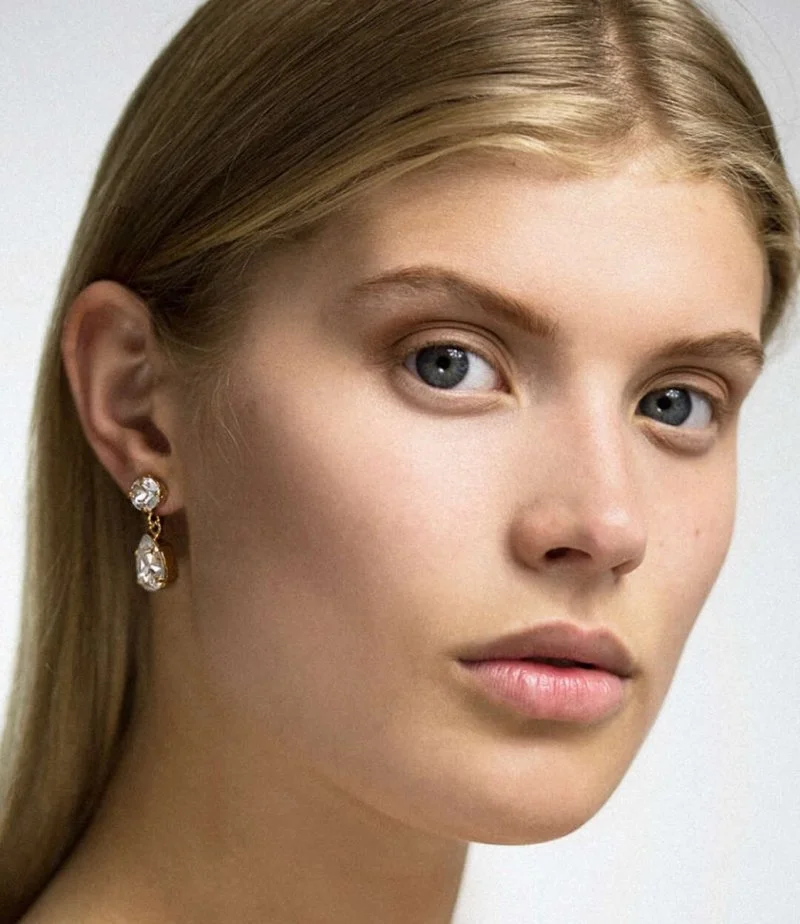 Caroline Svedbom Mini Drop Earrings Crystal