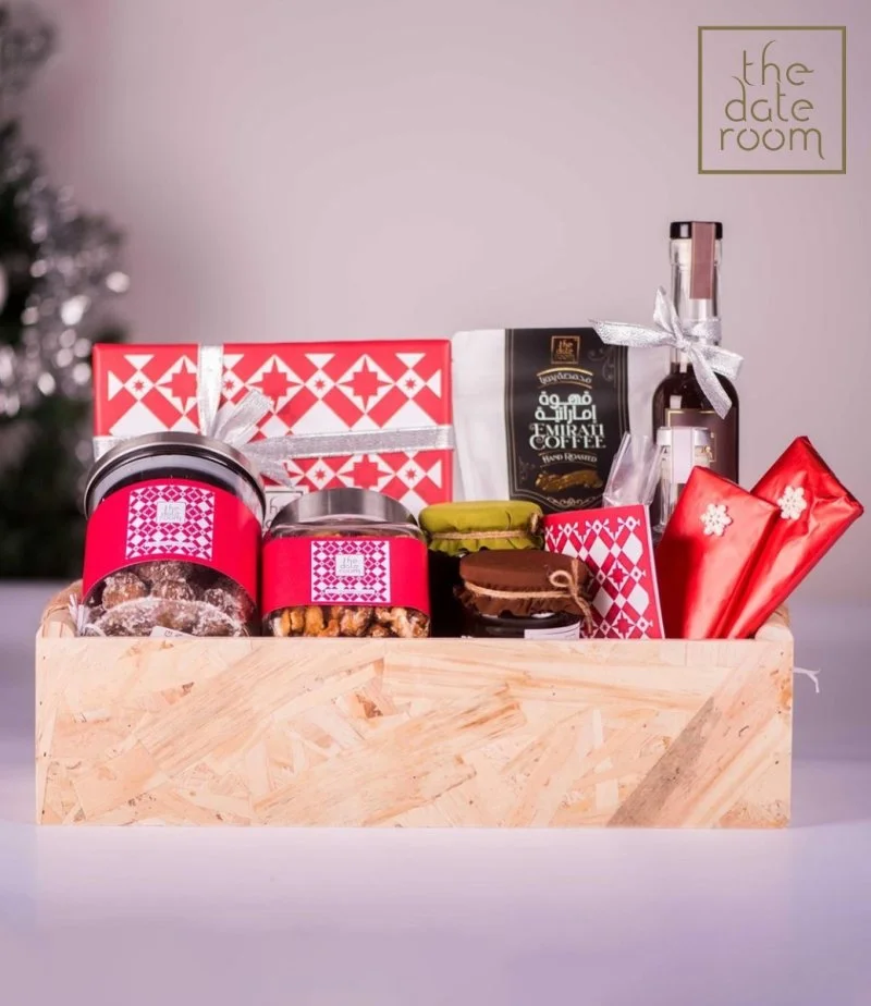 Christmas Wooden Box Hamper - Large by the Date Room