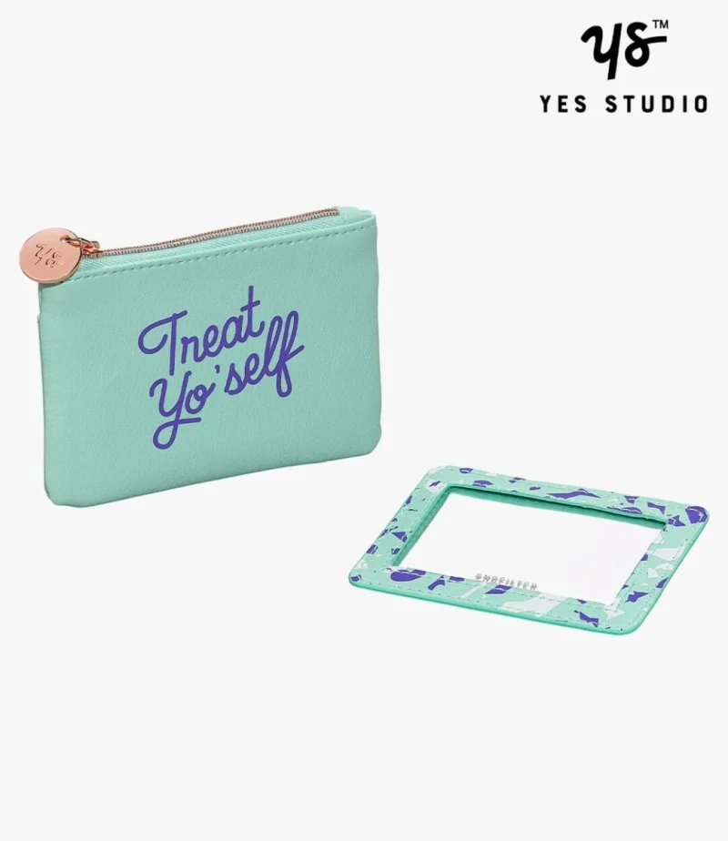 Mint and Purple Coin Purse by Yes Studio