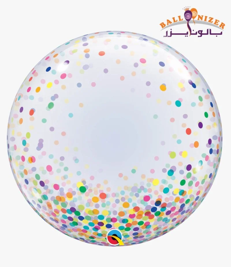 Colorful confetti bubbles balloon