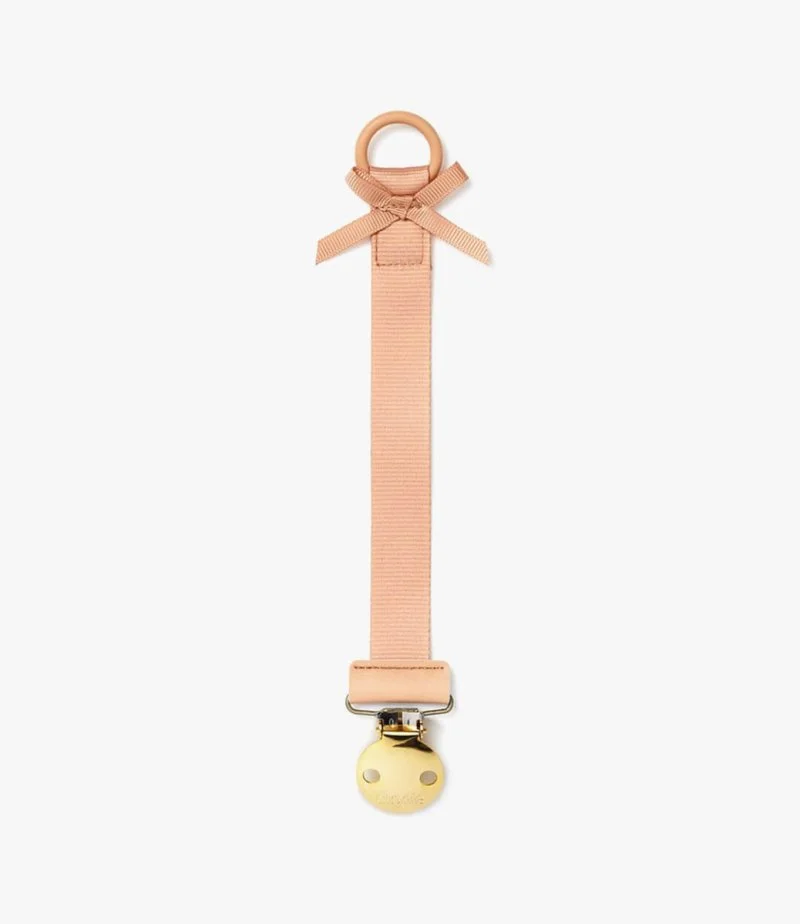Elodie Pacifier Clip - Amber Apricot by Elli Junior