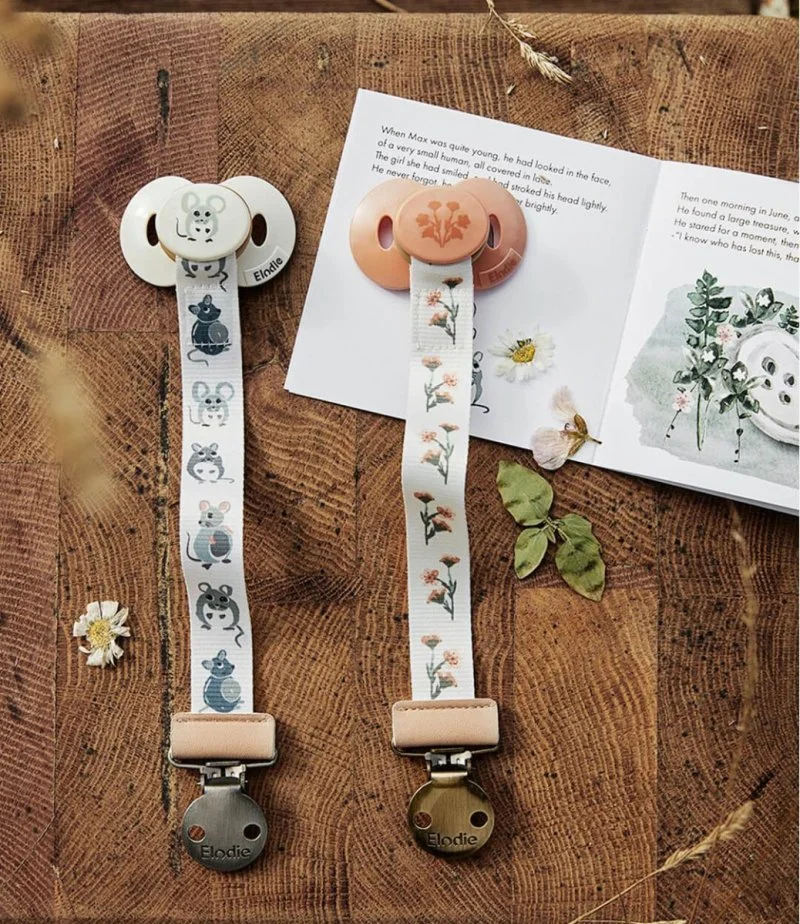 Elodie Pacifier Clip - Forest Mouse by Elli Junior