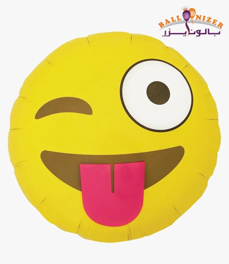 Winking Face With Tongue Emoji Balloon