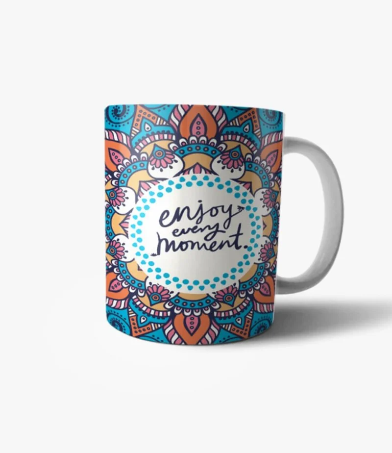 Enjoy Every Moment Mandala Mug