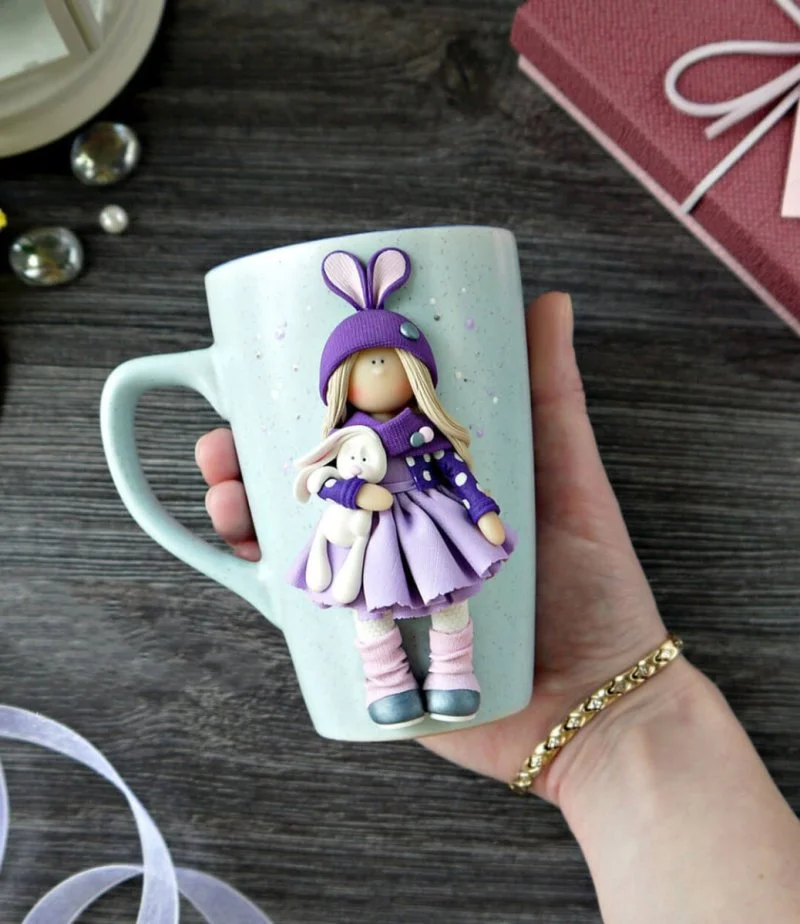 Girl & Teddy Bear 3D Mug