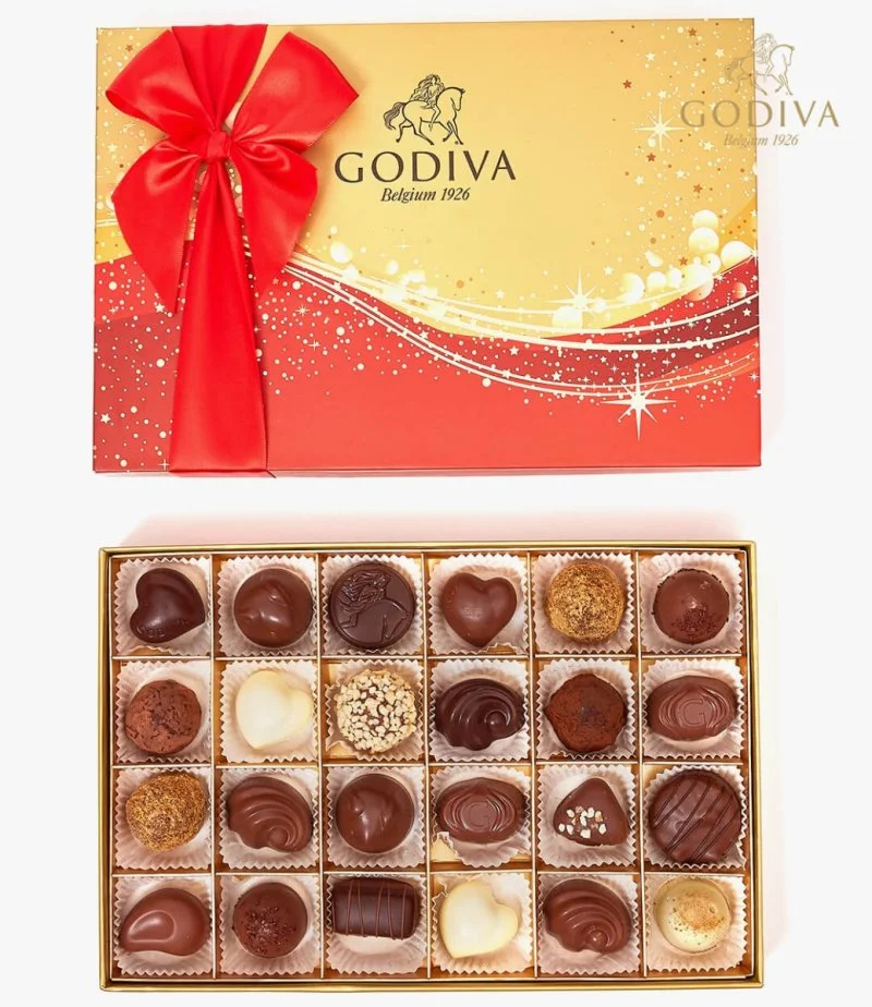 علبة شوكولاتة العيد 24 قطعة من جوديفا
