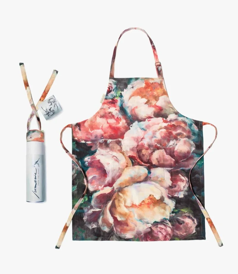 Large Peonies Apron By Jumarie From The Heart