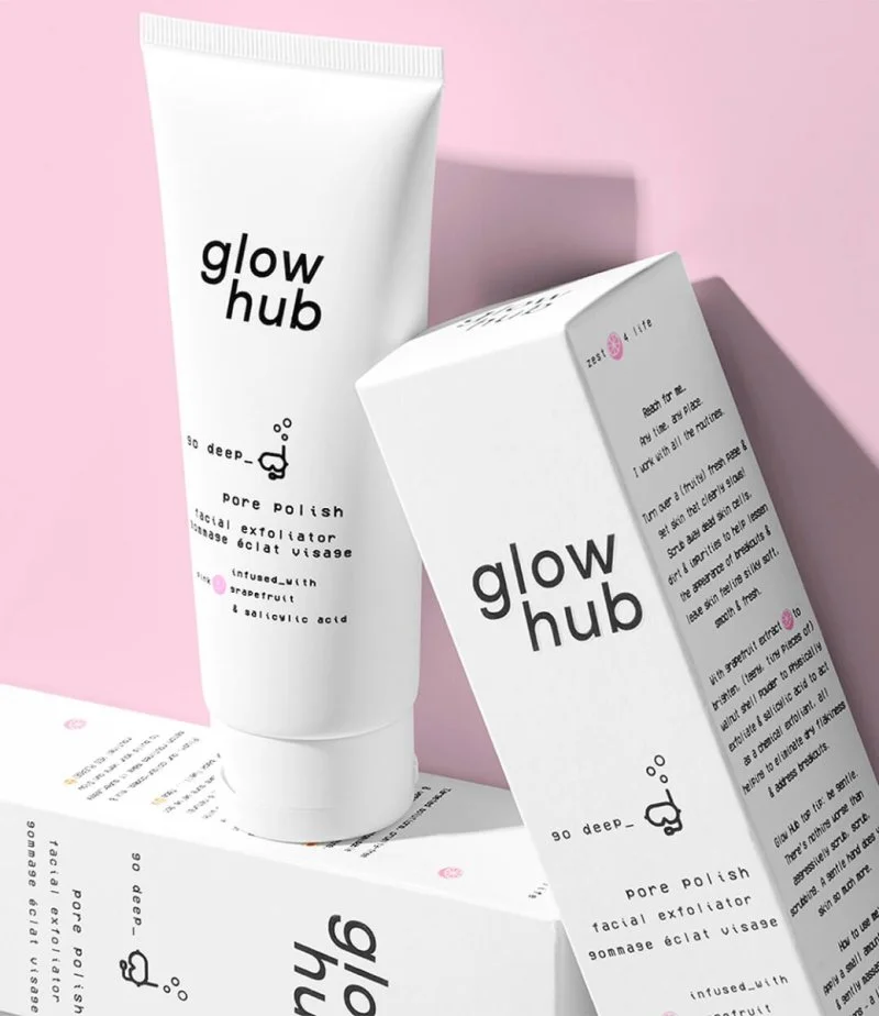 Glow Hub pore polish facial exfoliator 120ml