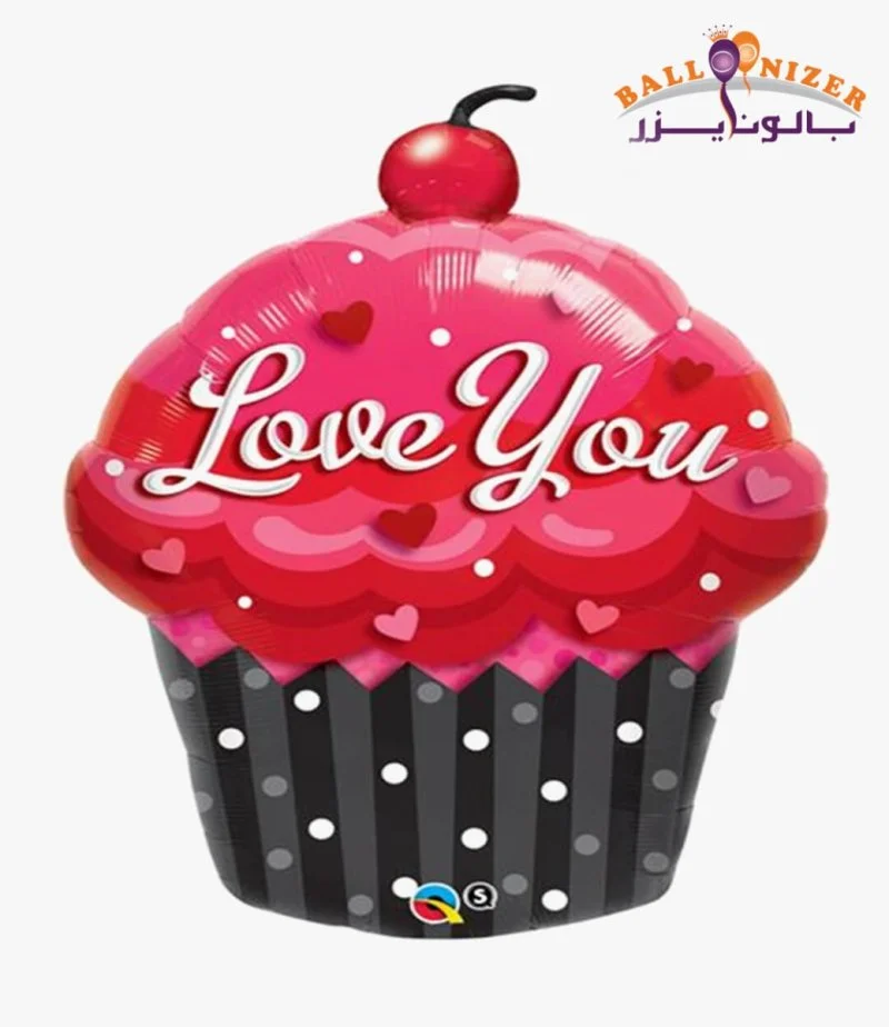 Love You Cupcake Foil Balloon