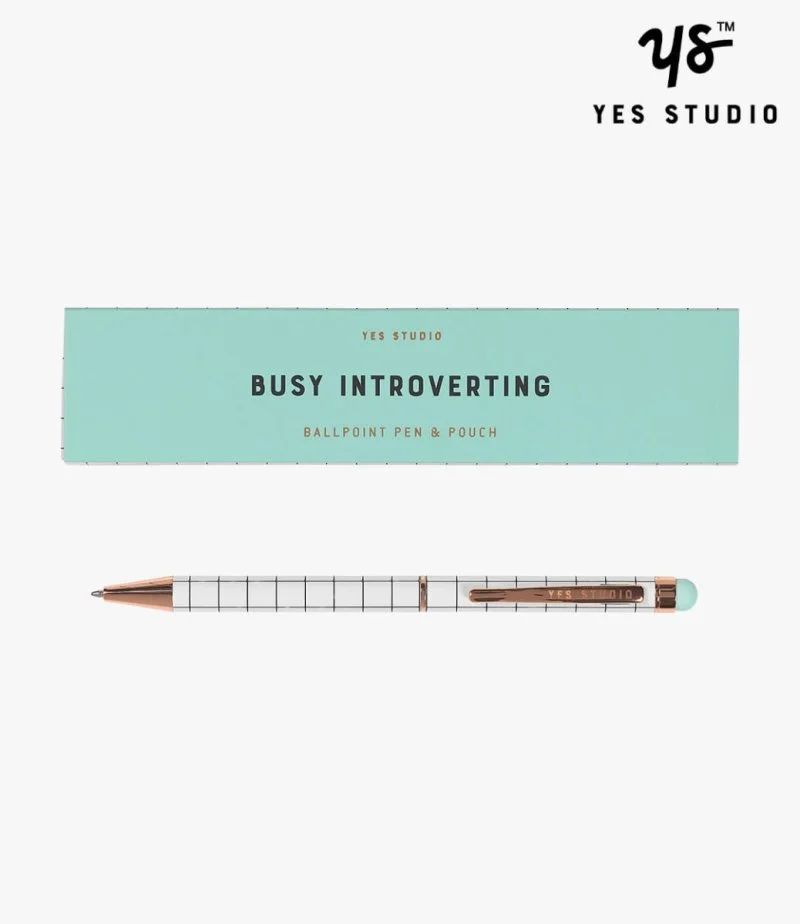 Busy Introverting Pen & Case by Yes Studio