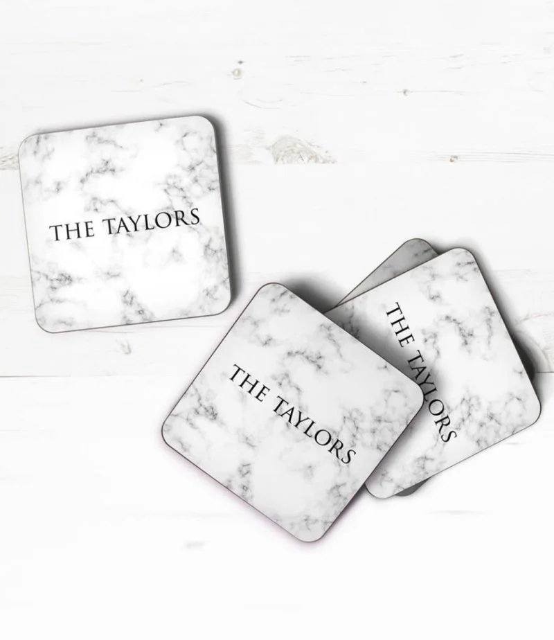 Personalized Family Name Coasters