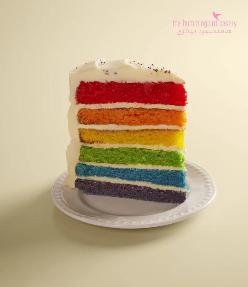 Rainbow Cake Slice By Hummingbird Bakery