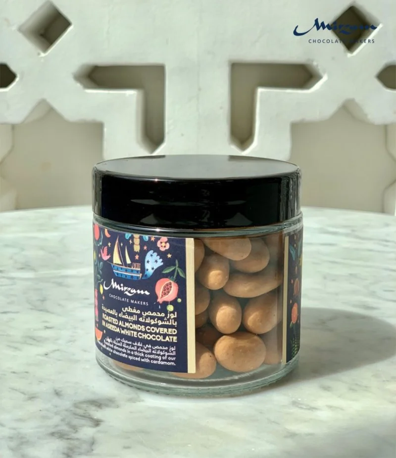 Secret Spice Garden Collection: Roasted Almonds Coated in Aseeda White Chocolate by Mirzam