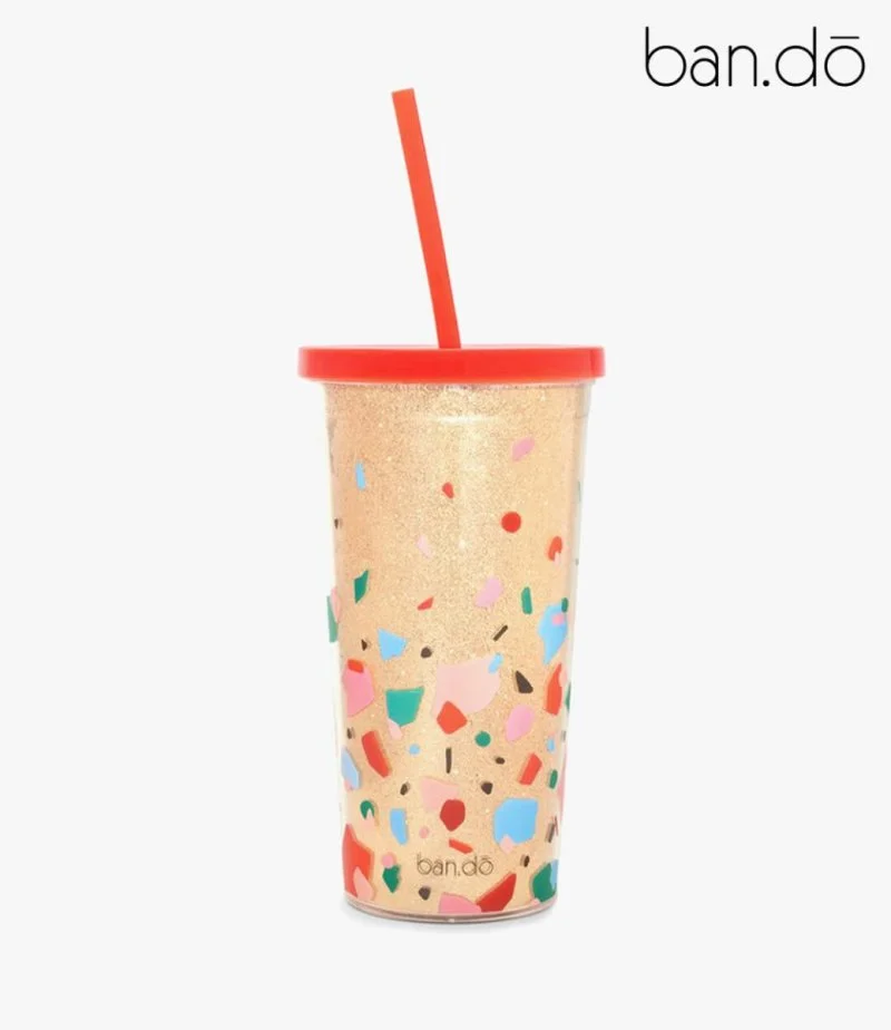 Sip Sip Tumbler with Straw (Deluxe) - Confetti by Bando 