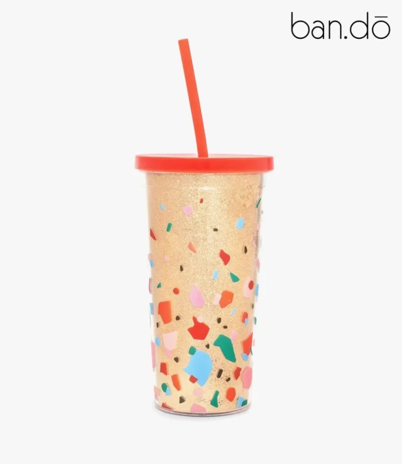 Sip Sip Tumbler with Straw (Deluxe) - Confetti by Bando 