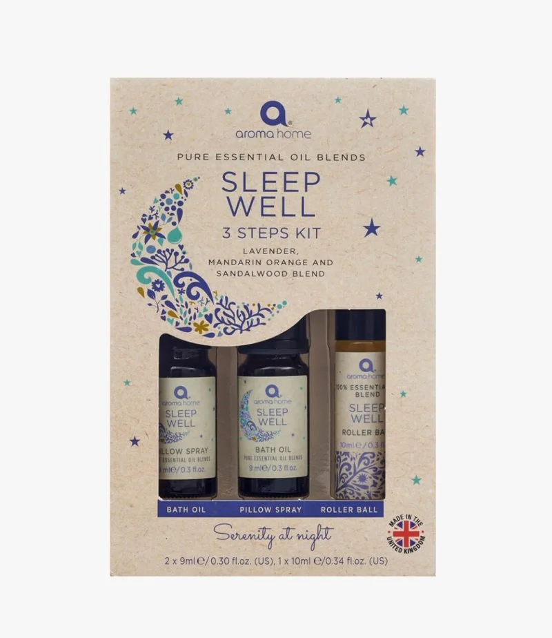 Sleep Set - Pillow Spray, Roller Ball, Bath Oil By Aroma Home