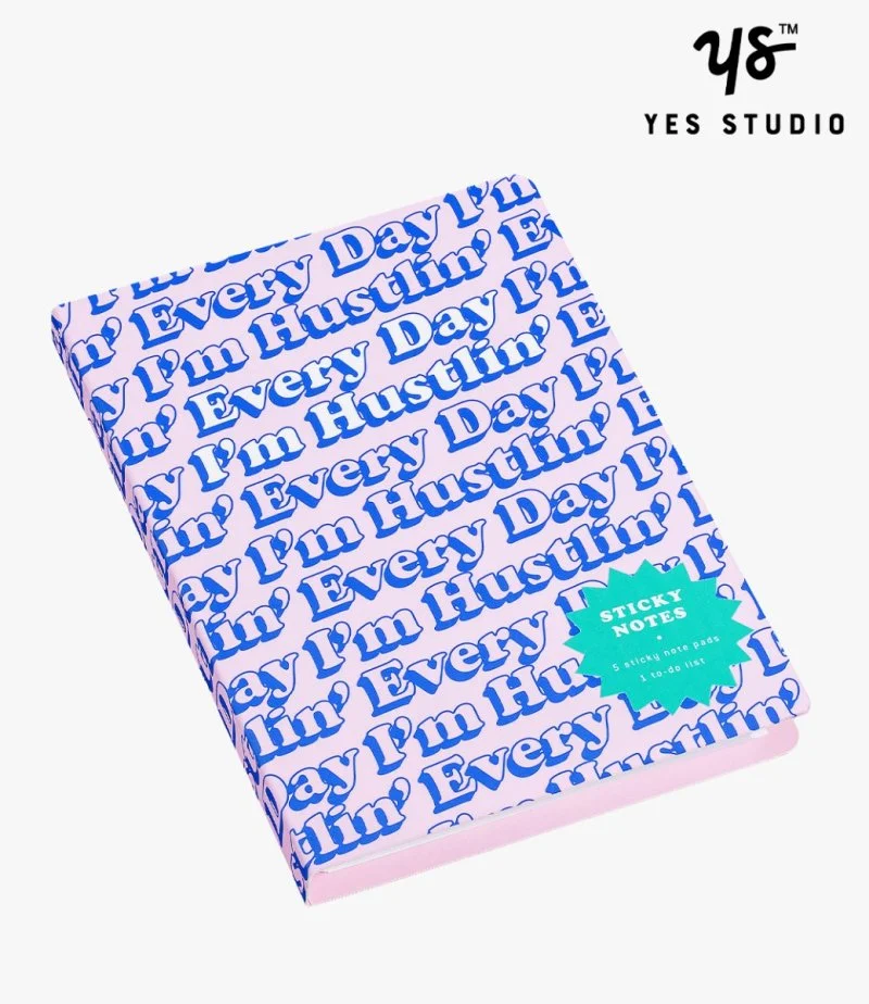  Every Day I'm Hustlin Sticky Notes Book by Yes Studio