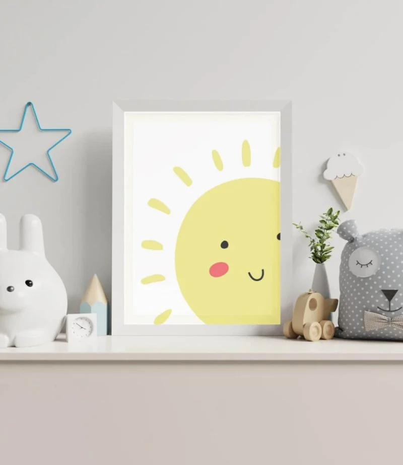 Smile Sun Wall Art Print by Sweet Pea