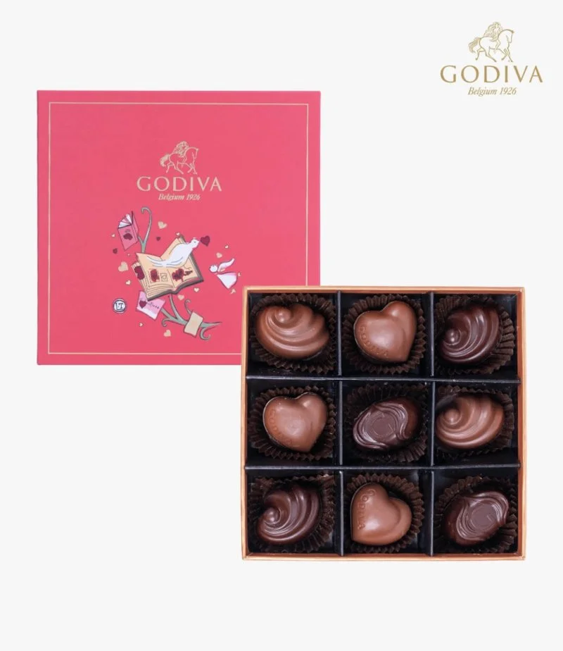 صندق شوكولاتة متنوعة لعيد الحب من جوديفا