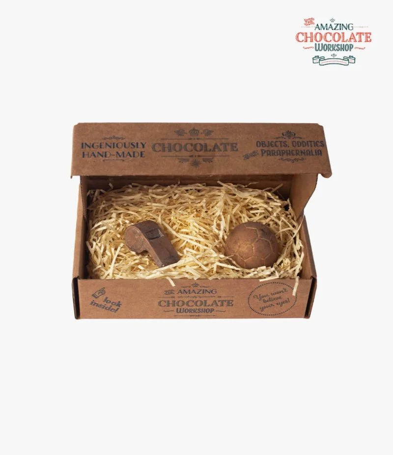 شوكولاتة بأشكال كرة وصفارة من زا اميزينج تشوكوليت وركشوب