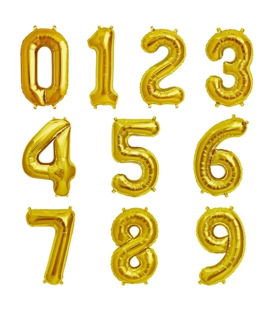 بالون هيليوم فويل بأشكال حروف حجم كبير - ذهبي