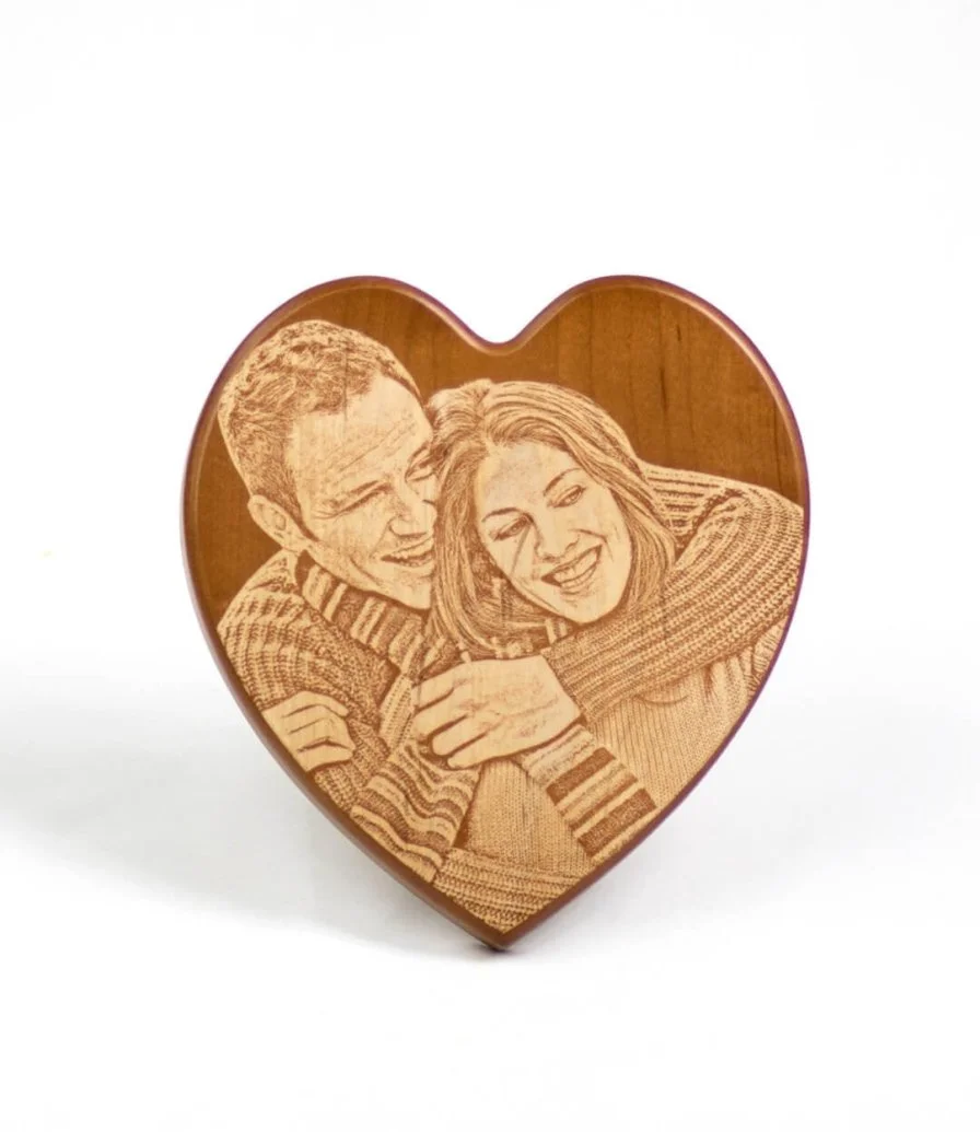 Customized Engraved Wooden Heart