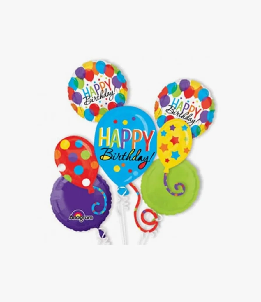 Spotty Birthday Balloon Bouquet 