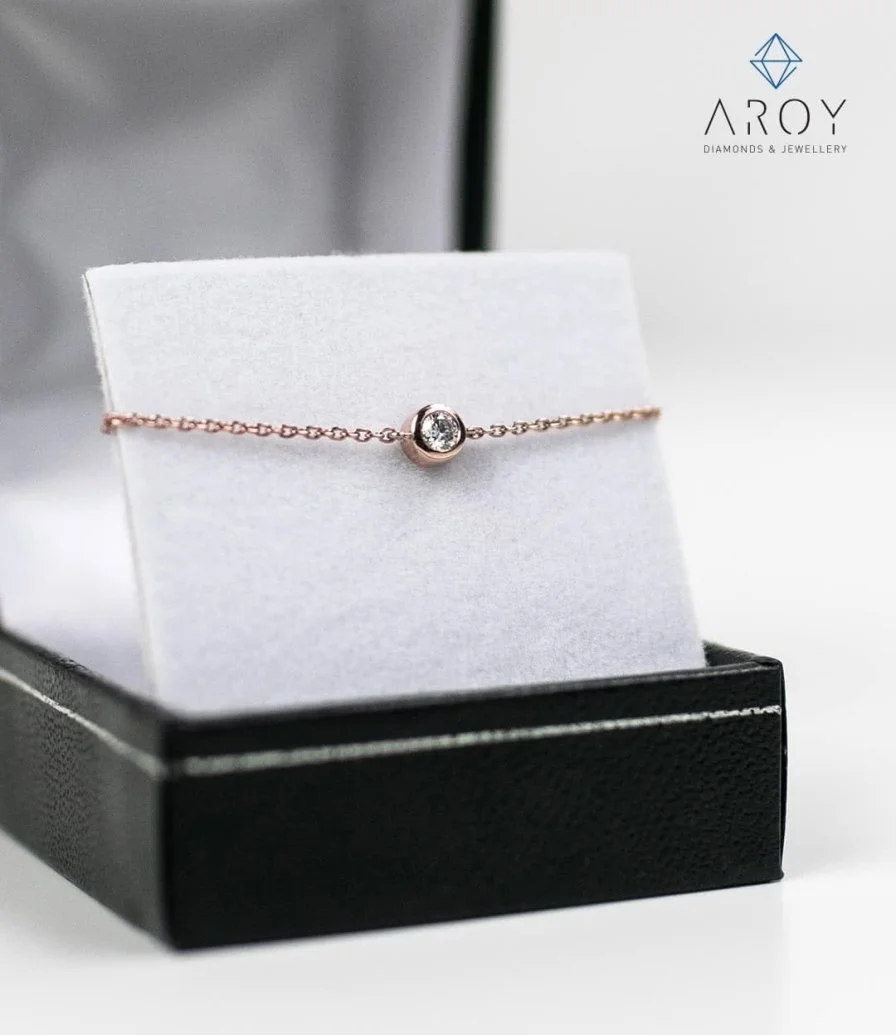  Rose Gold Diamond Bracelet By AROY
