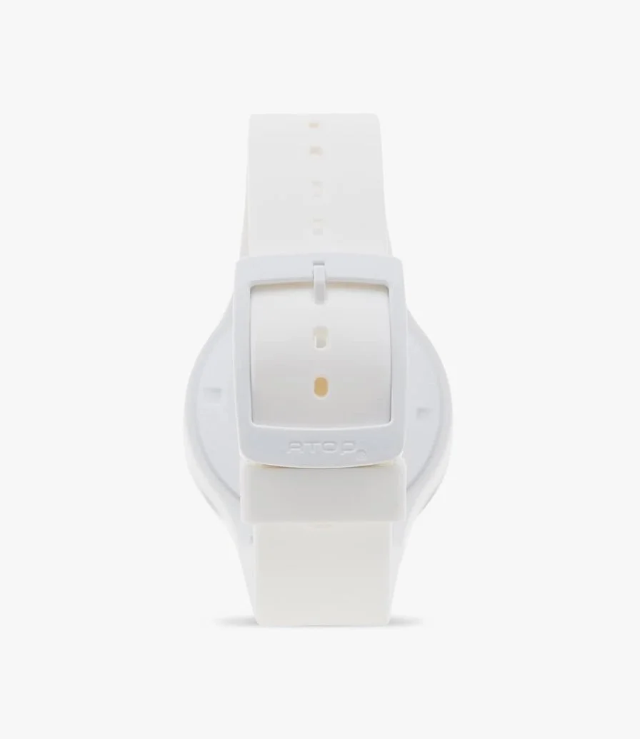 White Rubber Strap Watch by ATOP 
