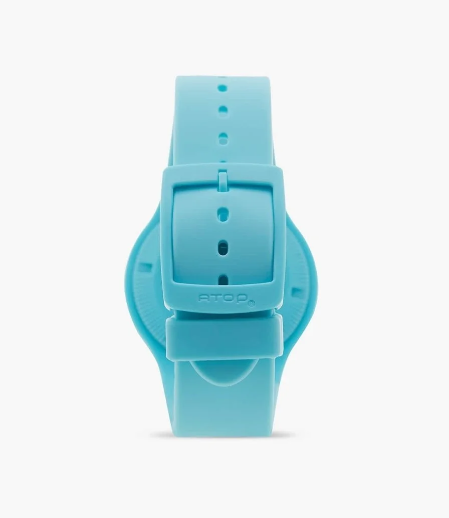 Turquoise Rubber Strap Watch by ATOP 