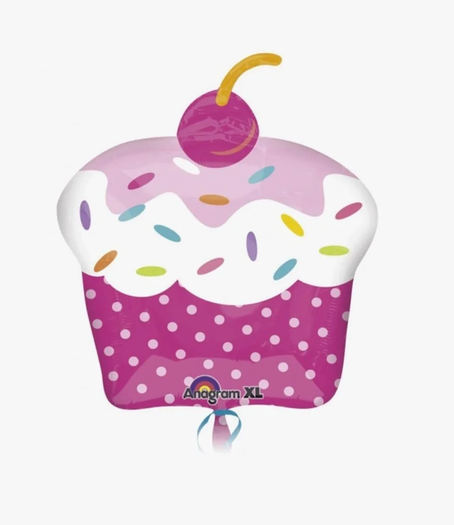 Cupcake Foil Helium Balloon 