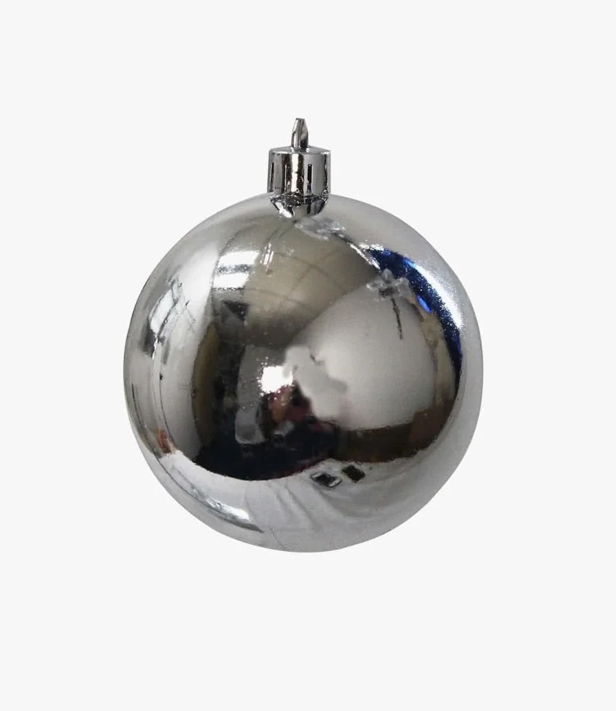 Silver Shiny Christmas Ornaments (3 cm-24 pieces) 
