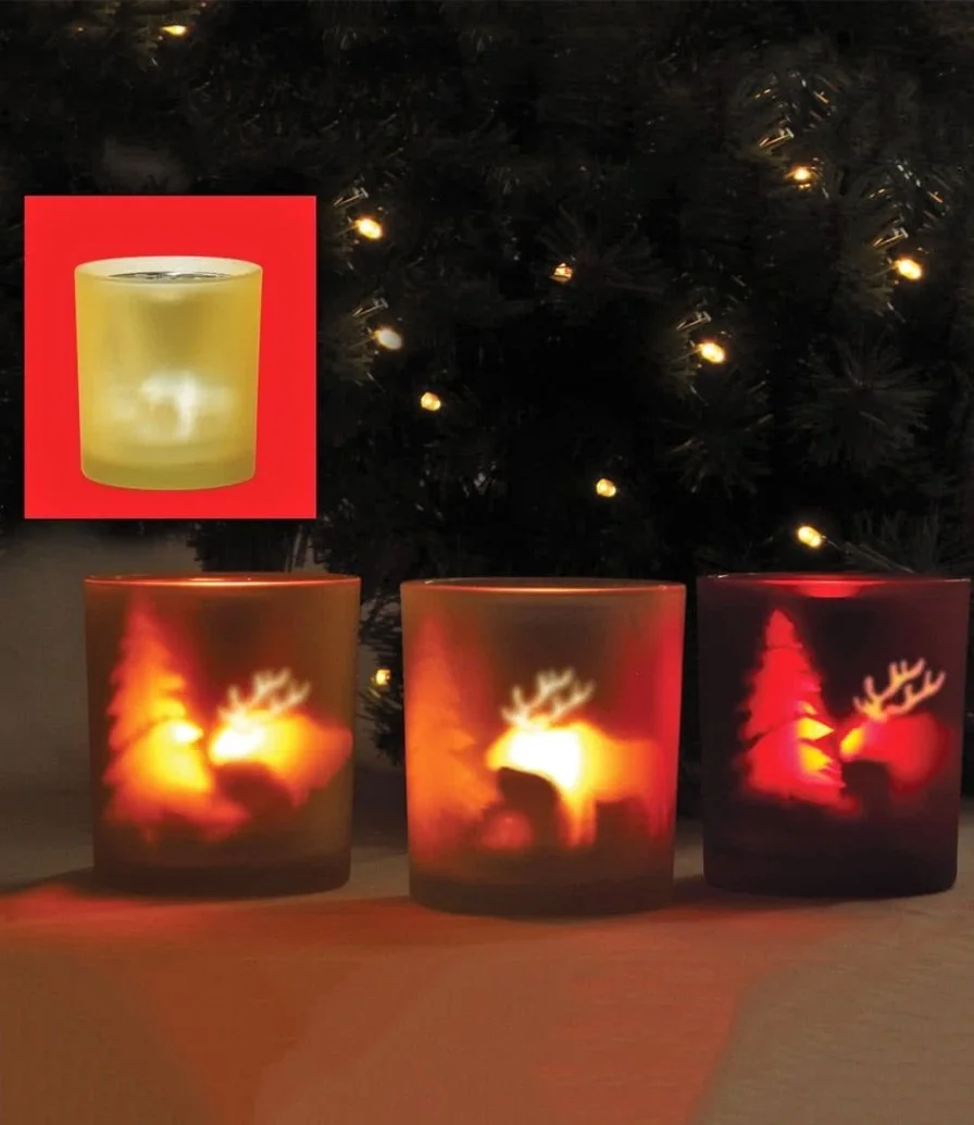 Gold Tealight Glass Candle Holders by Party Zone 