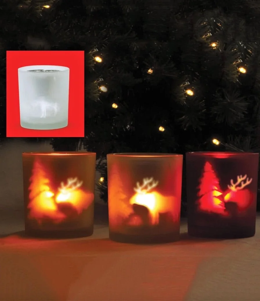 Silver Tealight Glass Candle Holders by Party Zone 