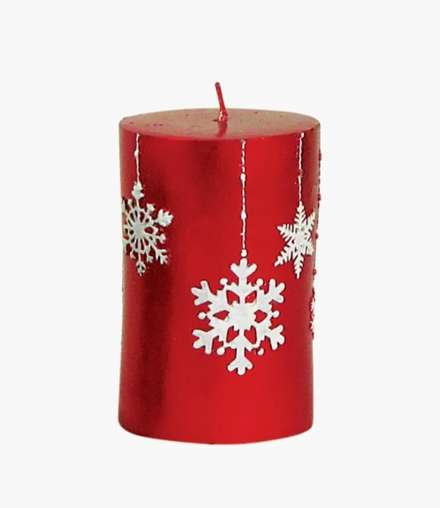 Red Pillar Candle by by Party Zone 
