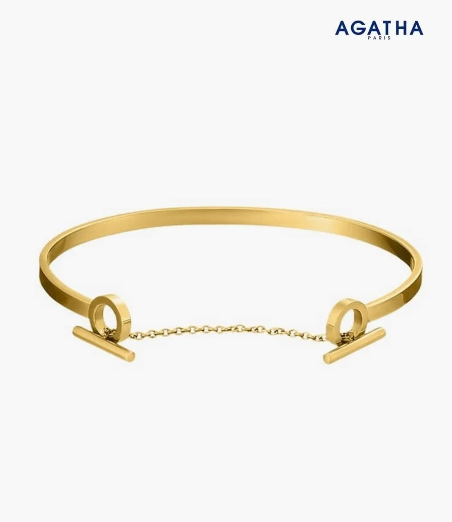 Gold Open Rigid Bracelet by Agatha 