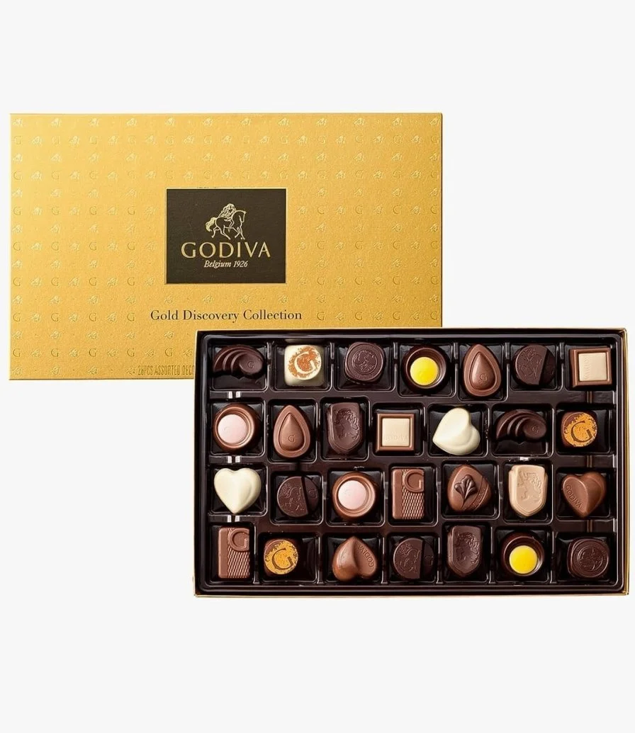 Gold Discovery Box By Godiva (28 pieces) 