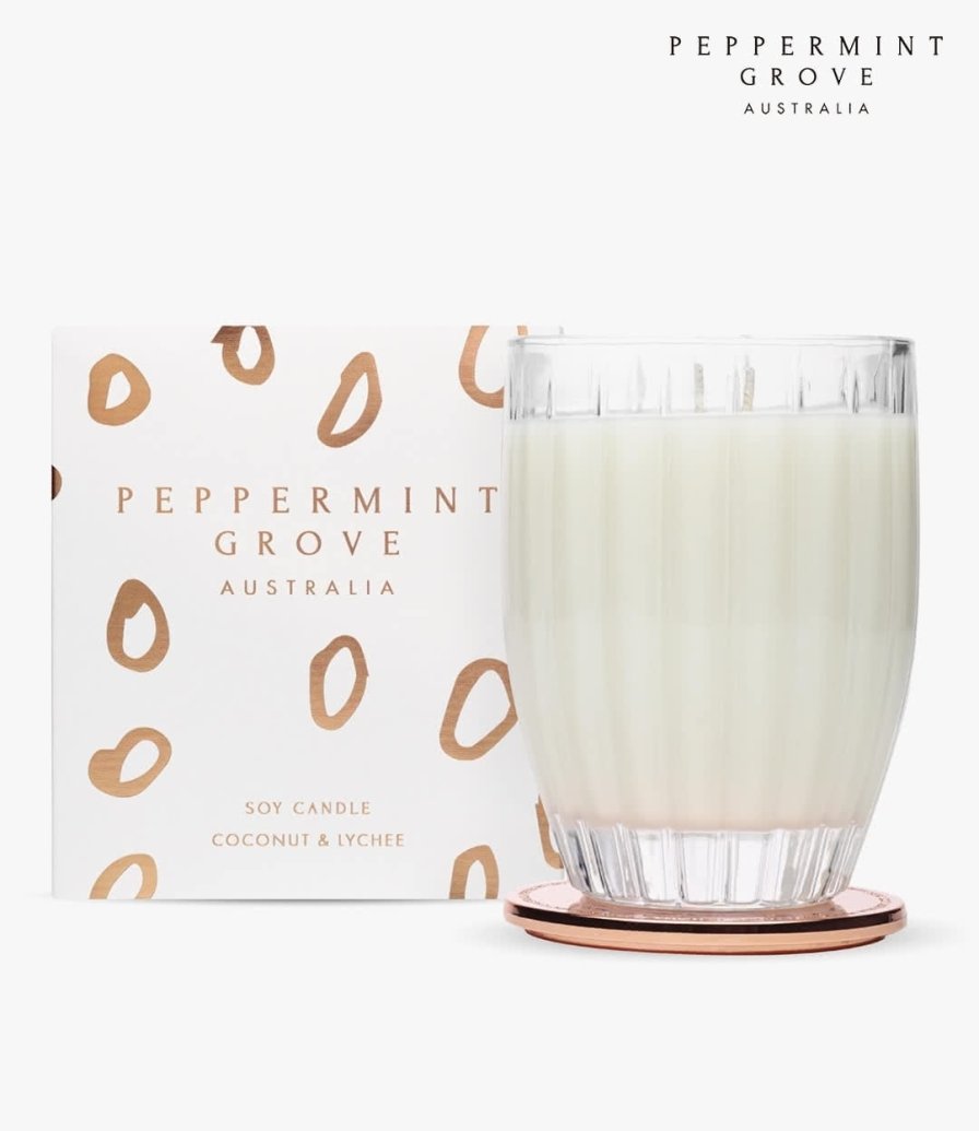 Coconut & Lychee Large Candle from Peppermint Grove 
