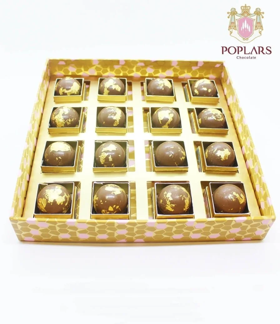 Luxury Chocolate in Golden Wrap from Poplars