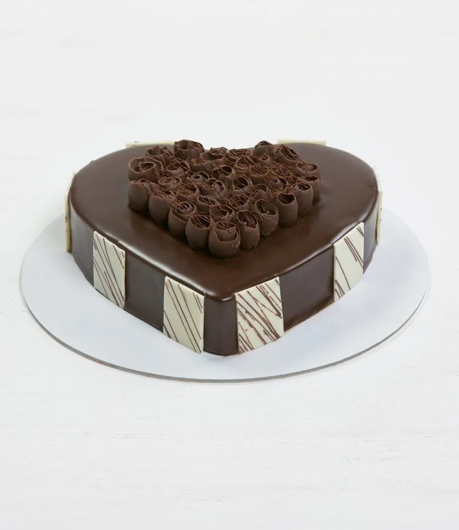 Chocolate Truffle Cake-Heart 
