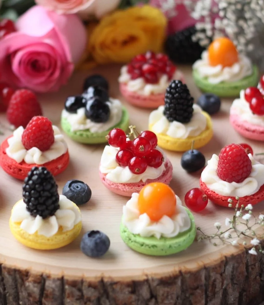 Macaron Fruits Tarts