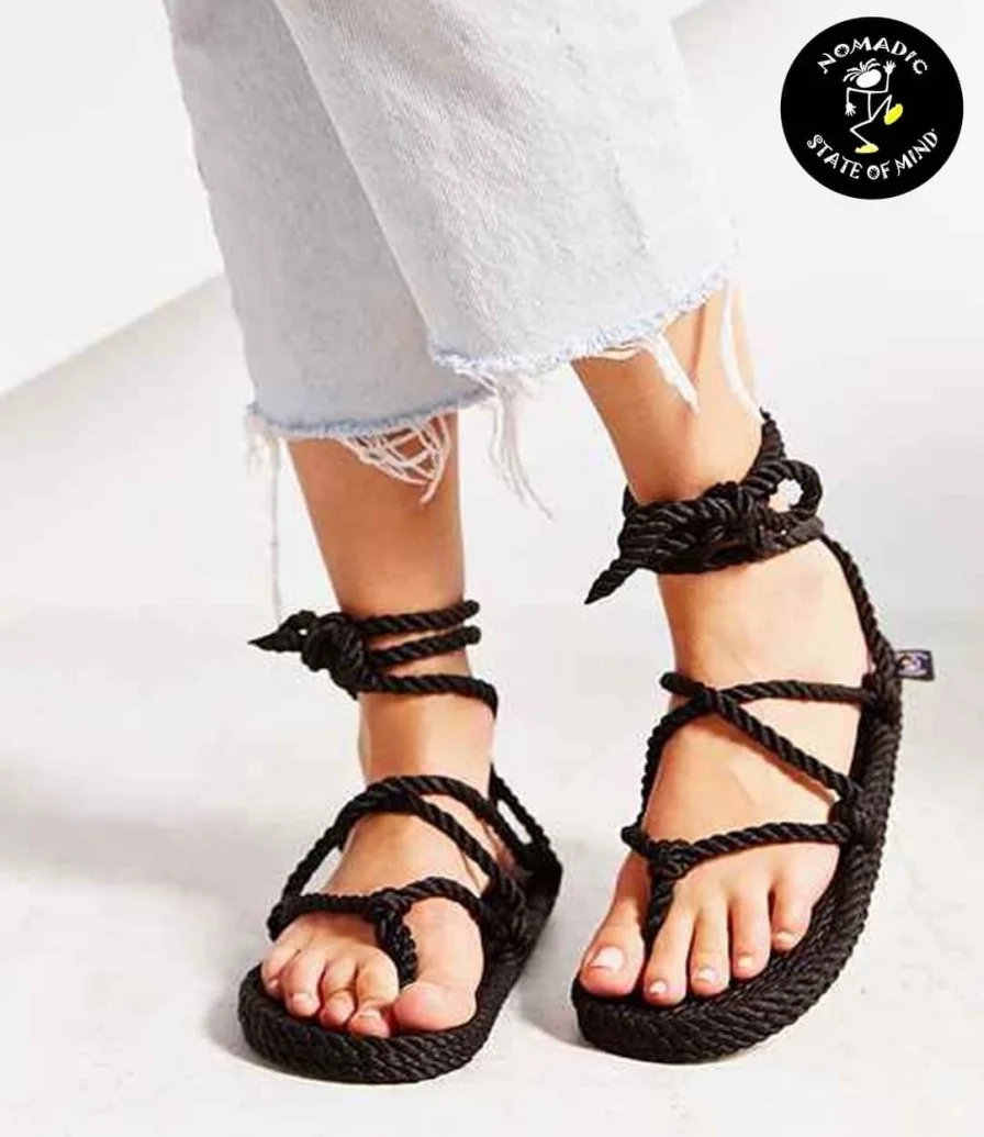 Romano Black Sandals by Nomadic State of Mind 