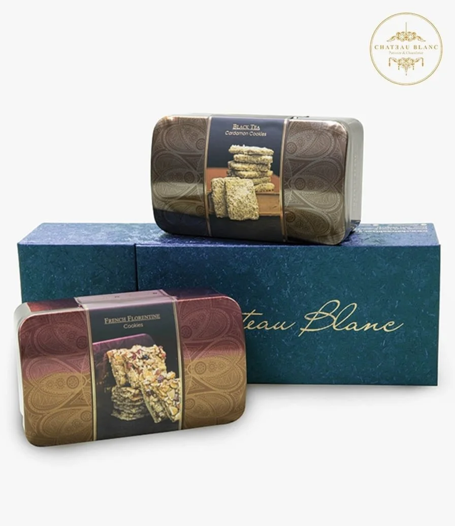 Cookies Fancy Box by Chateau Blanc - 2 Tin Boxes 