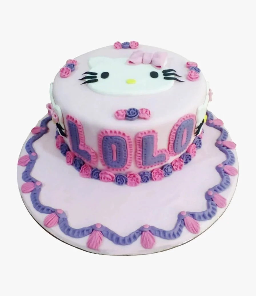 Pink Hello Kitty Cake face 