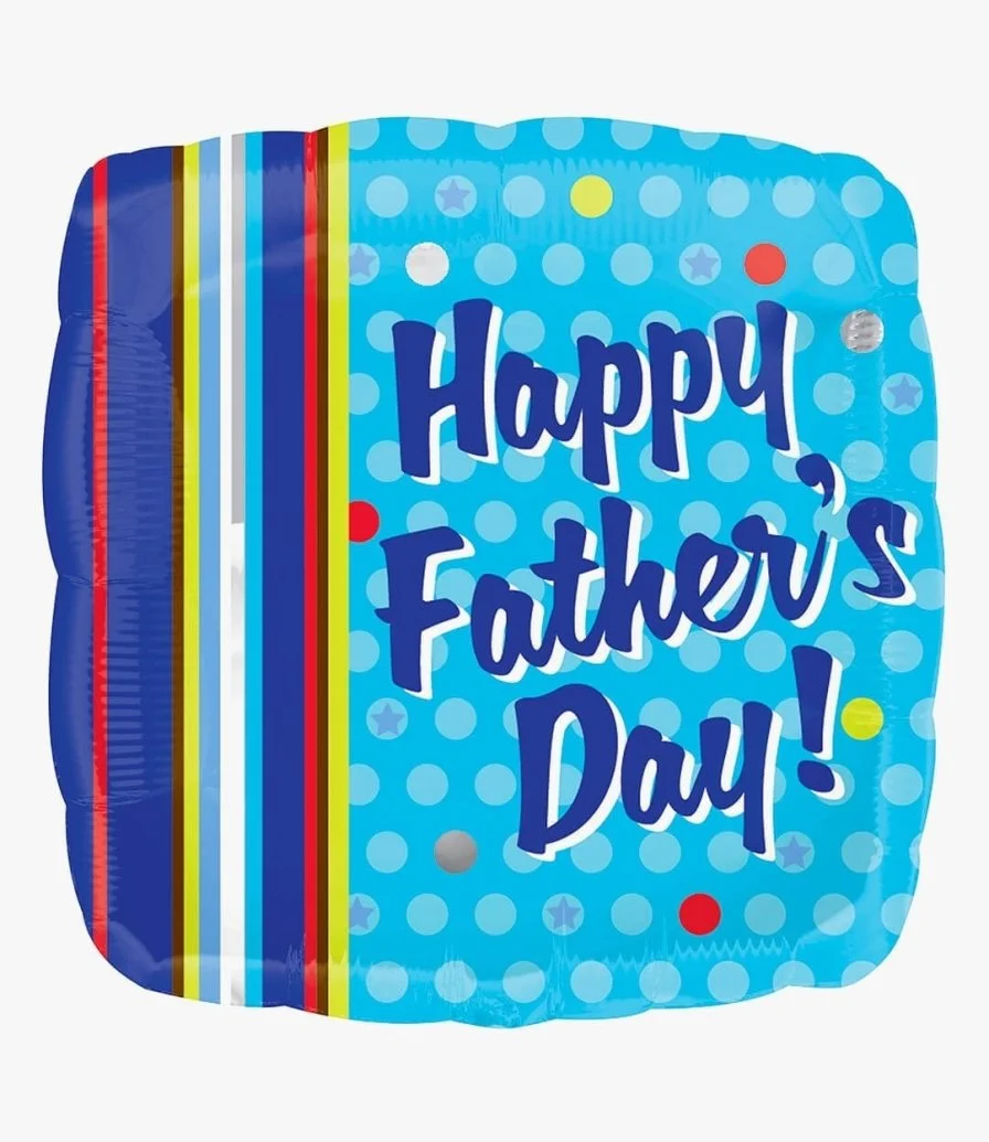 Happy Father's Day Dots & Stripes Foil Balloon 