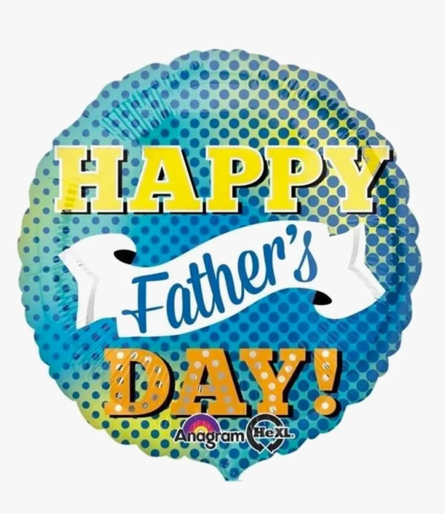 Happy Father's Day Dots & Banner Foil Balloon 