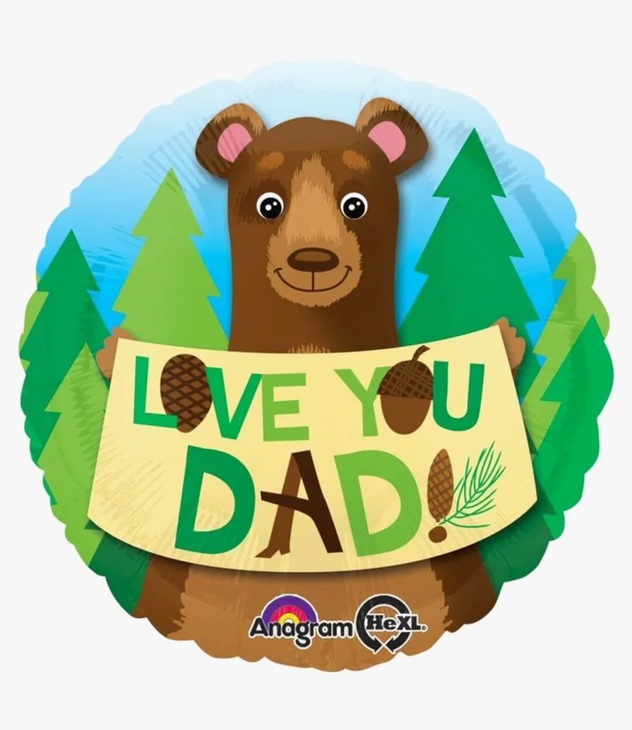 Love You Dad Bear Foil Balloon 