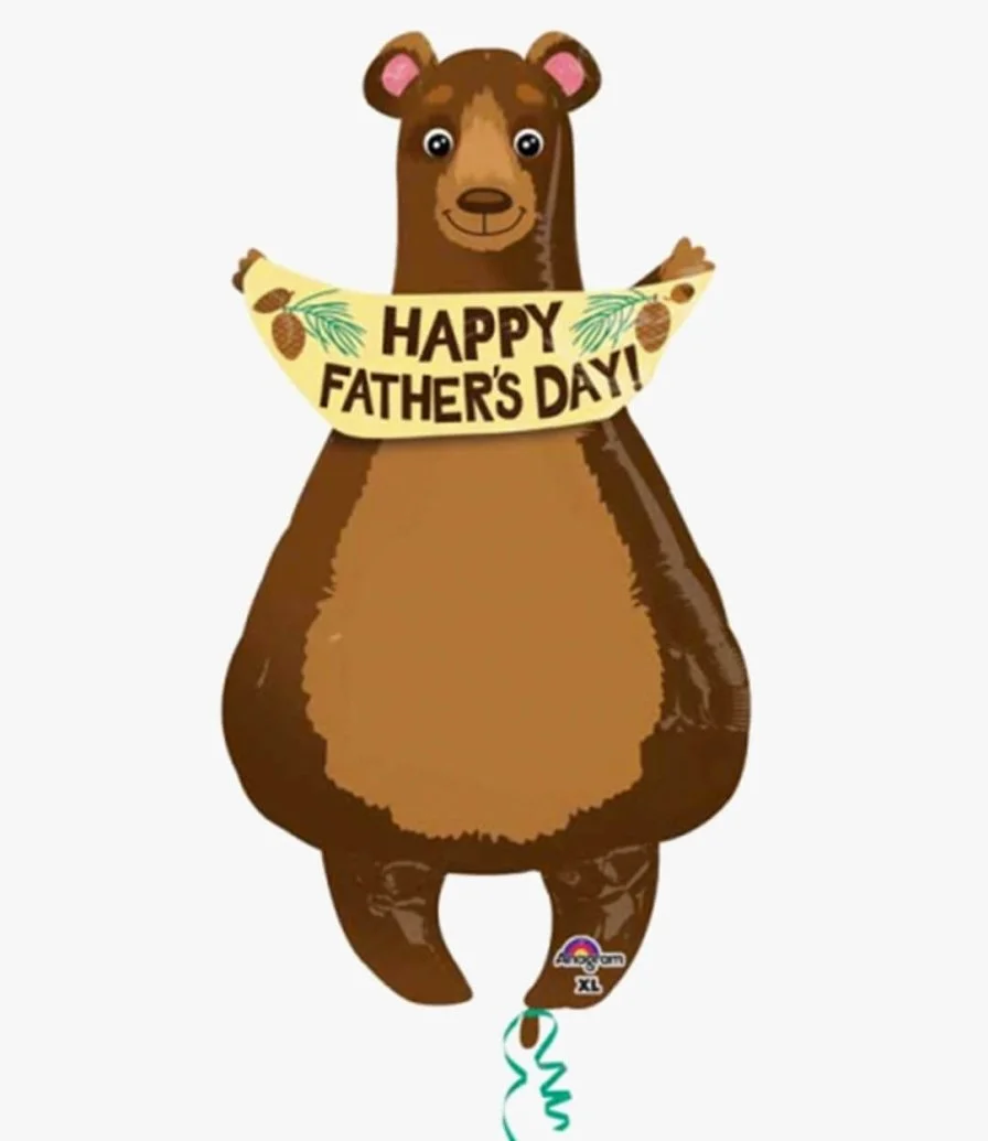Happy Father's Day Bear Supershape Foil Balloon 