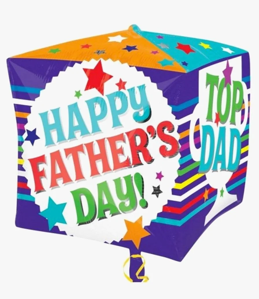 Happy Father's Day Message Cubes Foil Balloon 
