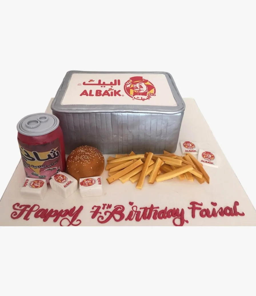 Al Baik Combo Meal Cake 